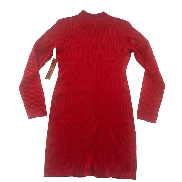 Almost Famous Red Corset Body Con Sweater Dress Size 1X NWT - Picture 2 of 14